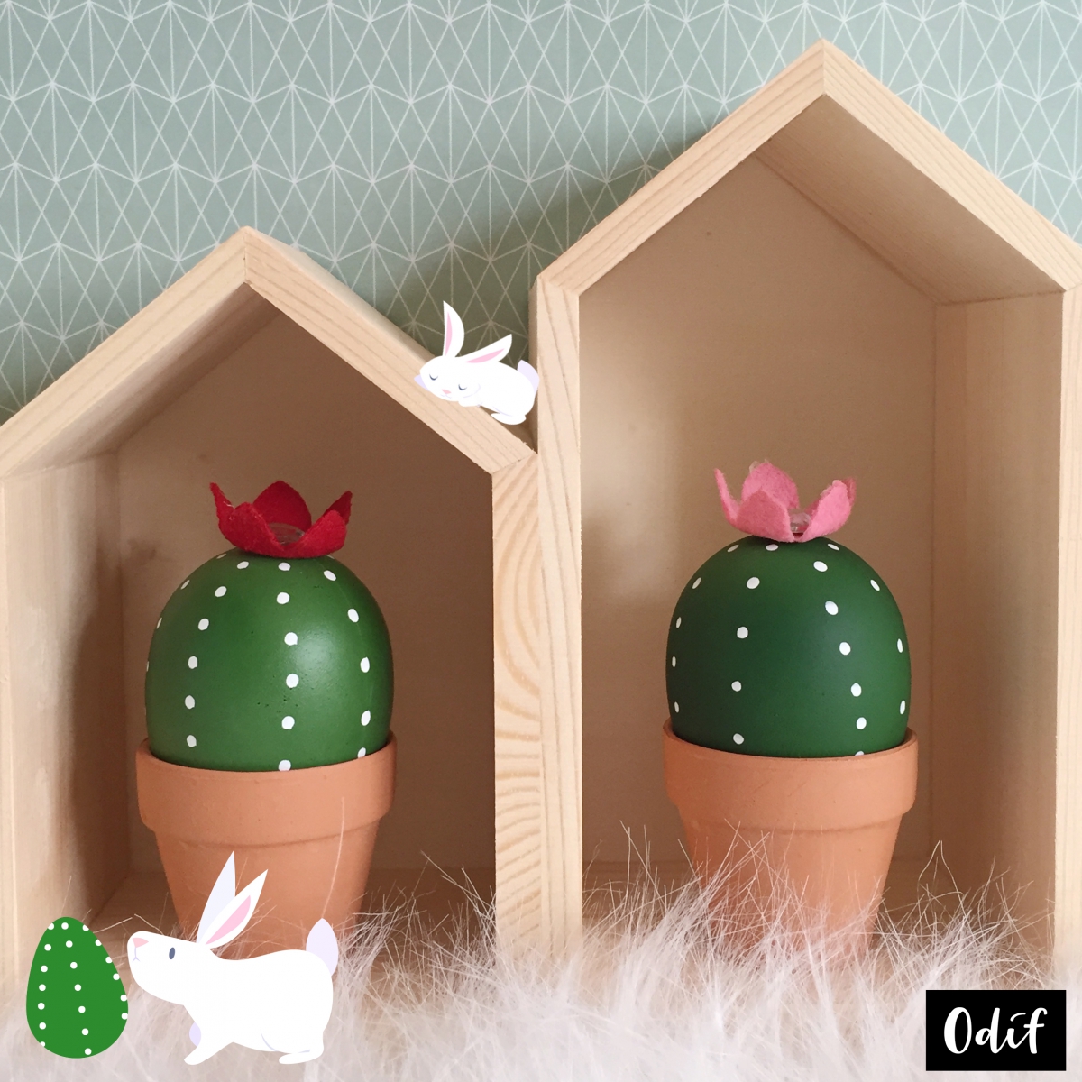 Photo : DIY - Cacti Easter eggs